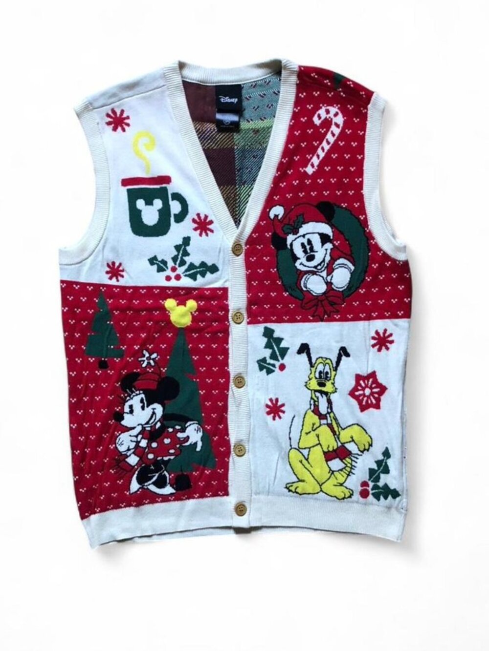 Box Lunch Disney Mickey Mouse Vest Women’s SM Christmas Loungewear Top